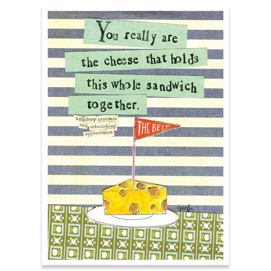 THE CHEESE THANK YOU GREETING CARD 4.5 x 6.25"