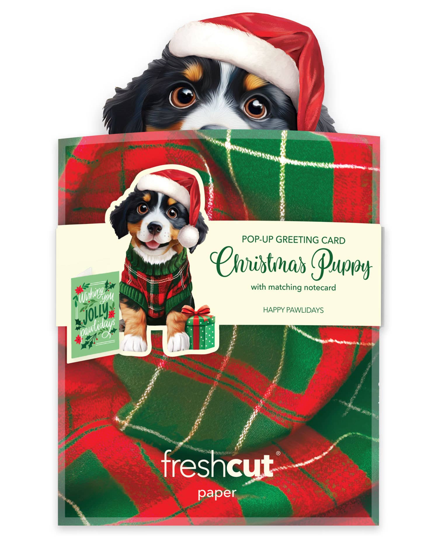 Mini Christmas Puppy - Mini Pop-up Greeting Card