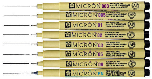 Pigma Micron Fineliners - Set of 6