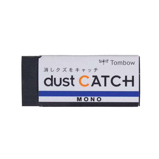 MONO Dust Catch Eraser with tacky polymer, stationery store essential for clean erasing, protective sleeve to prevent damage.