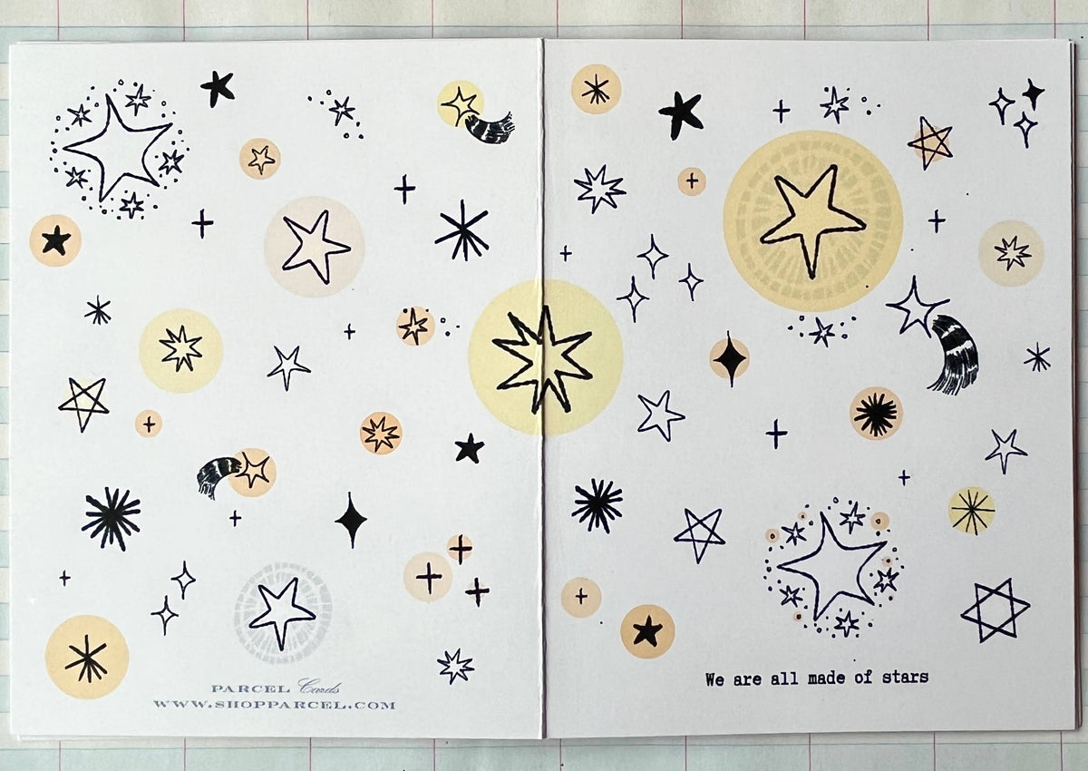 Suns, Moons, Stars, and Clouds Greeting Card Set