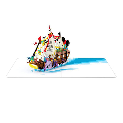 Playpop Card™: 4.5"x5.9" Happy Birthday Pirate Ship