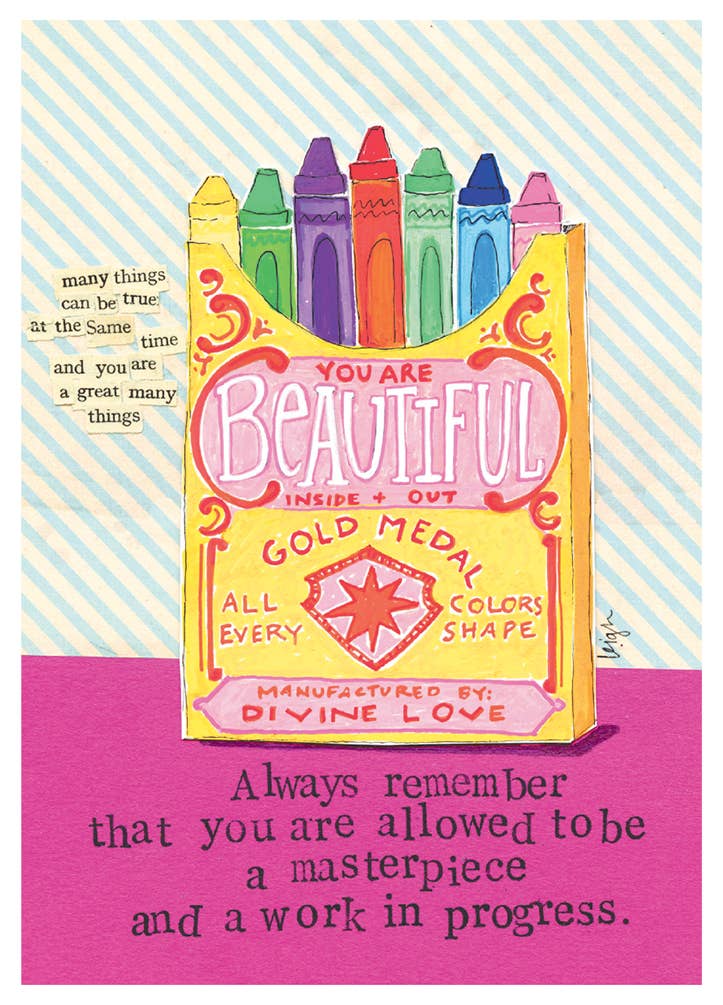 WORK IN PROGRESS CELEBRATE GREETING CARD 4.5 X 6.25"