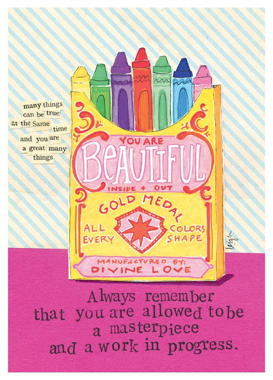 WORK IN PROGRESS CELEBRATE GREETING CARD 4.5 X 6.25"