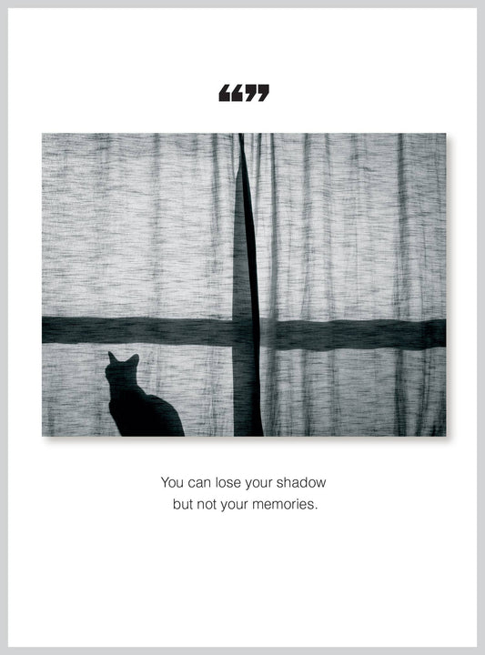 You can lose your shadow Pet Sympathy Greeting Card