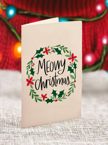 Mini Christmas Kitten Greeting Card