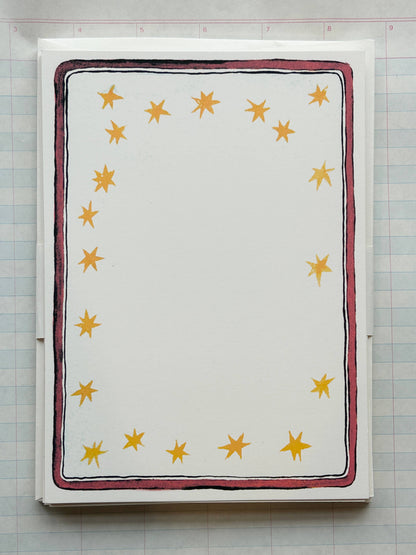 Star & Ribbon Frame Stationery Set