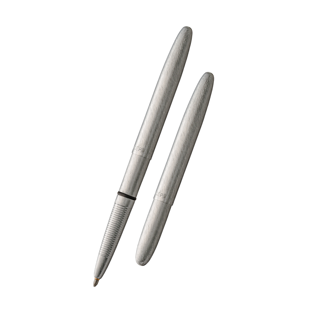 Alt Tag: Brushed Chrome Bullet Pen - High-quality stylish stationery from our store collection.