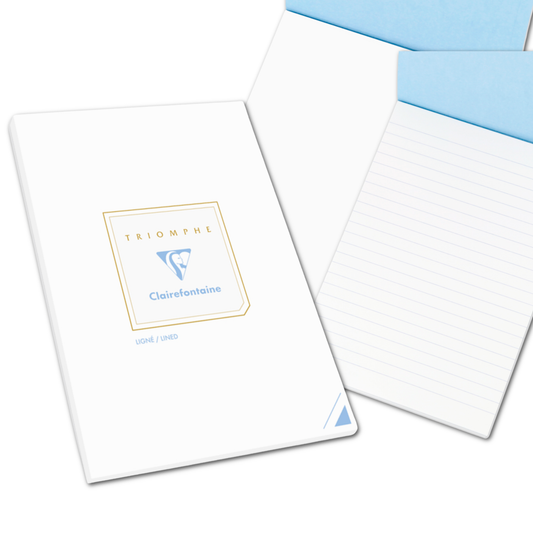 Clairefontaine Triomphe Stationery Tablet with ultra smooth white paper, favorite for lettering artists, available at stationery stores.