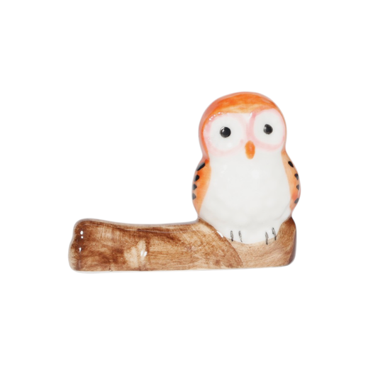 Owl Porcelain Chopsticks Rest 2H (12/288)