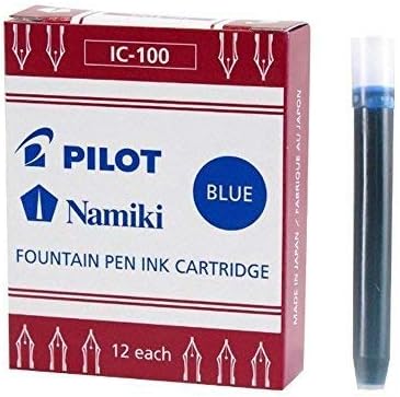 Pilot Namiki Fountain Pen Ink Cartridge in blue, available at stationery stores for high-quality writing.