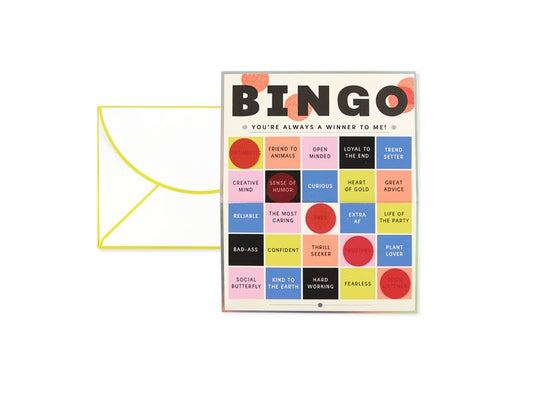 Bingo - Pop-Up Greeting Card with Holographic Foil