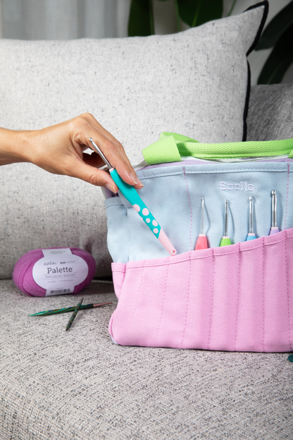 Soolla Studio Artist Bag, 80's Windbreaker, Knitting Crochet