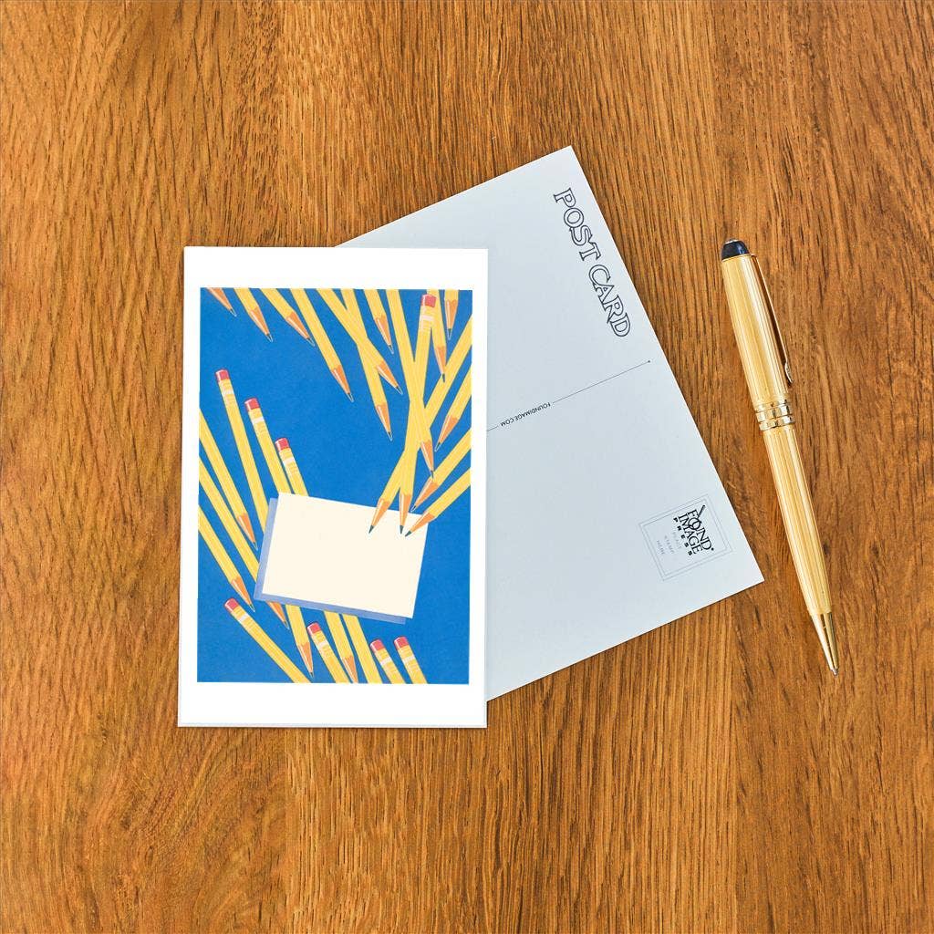 Postcard - Pencils and Card