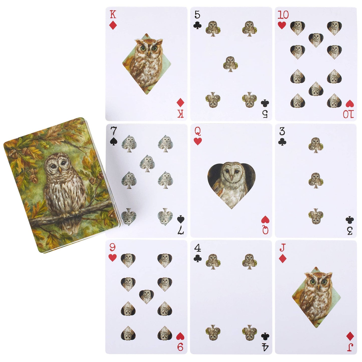 Fall Owls Playing Cards