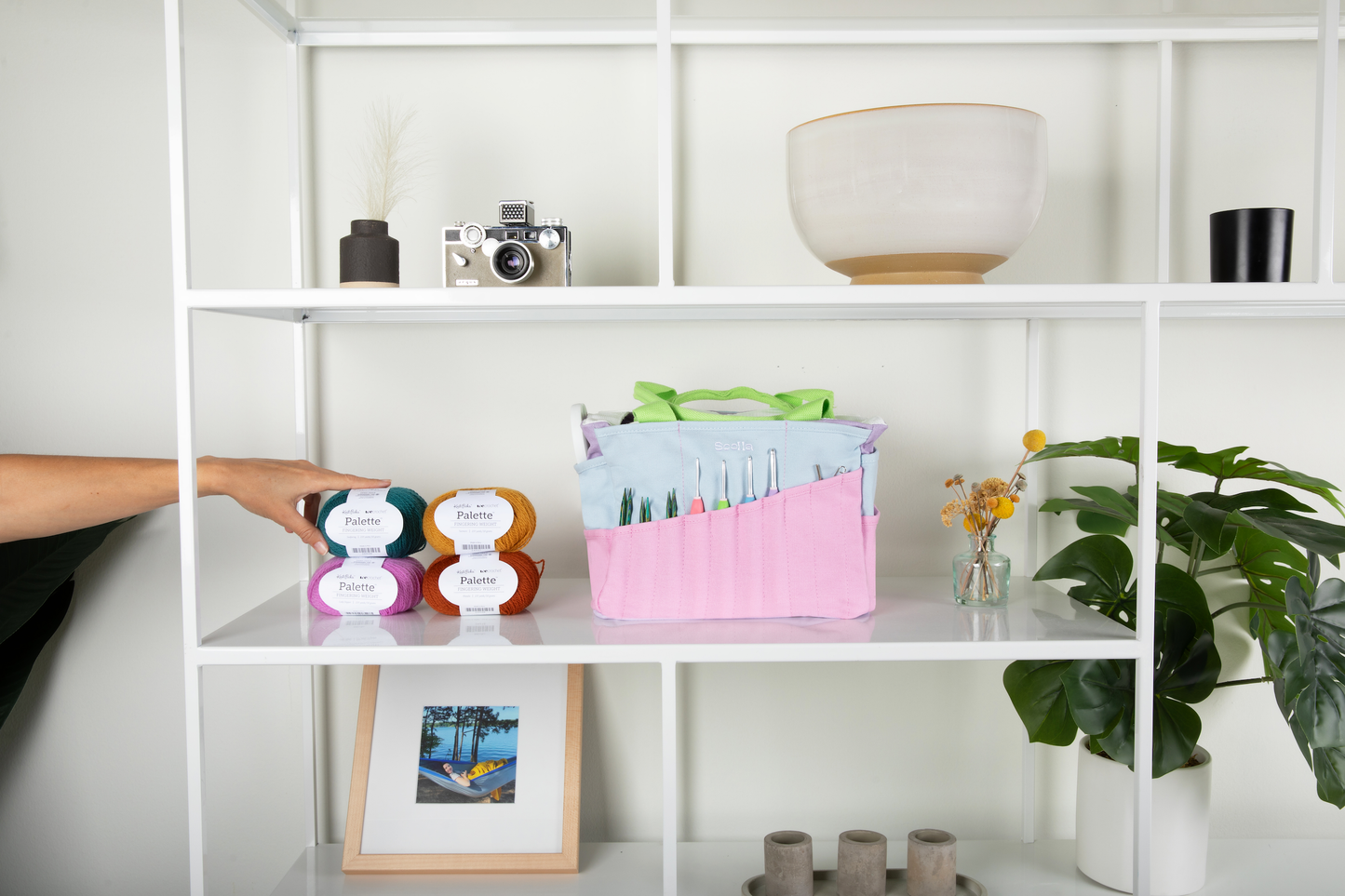 Soolla Studio Artist Bag, 80's Windbreaker, Knitting Crochet