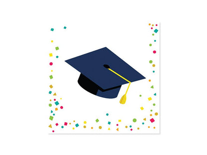 Way To Go! Pop-Up Card with graduation cap design, perfect for stationery store displays. Colorful and congratulatory greeting card.