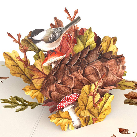 5x7 Fall Forest Floor Pop-Up Card