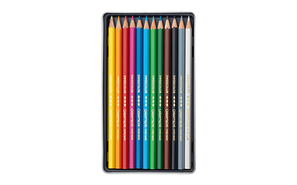 Set of 12 Permanent Pencils SWISSCOLOR in Metal Box