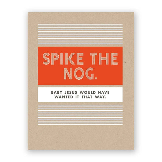 Spike The Nog Holiday Greeting Card