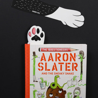 Cat Paw Bookmark - Tuxedo (it's die cut!)