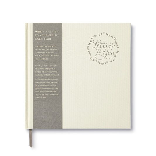 Book titled 'Letters To You', a keepsake from our stationery store collection, perfect for personal messages and memories.