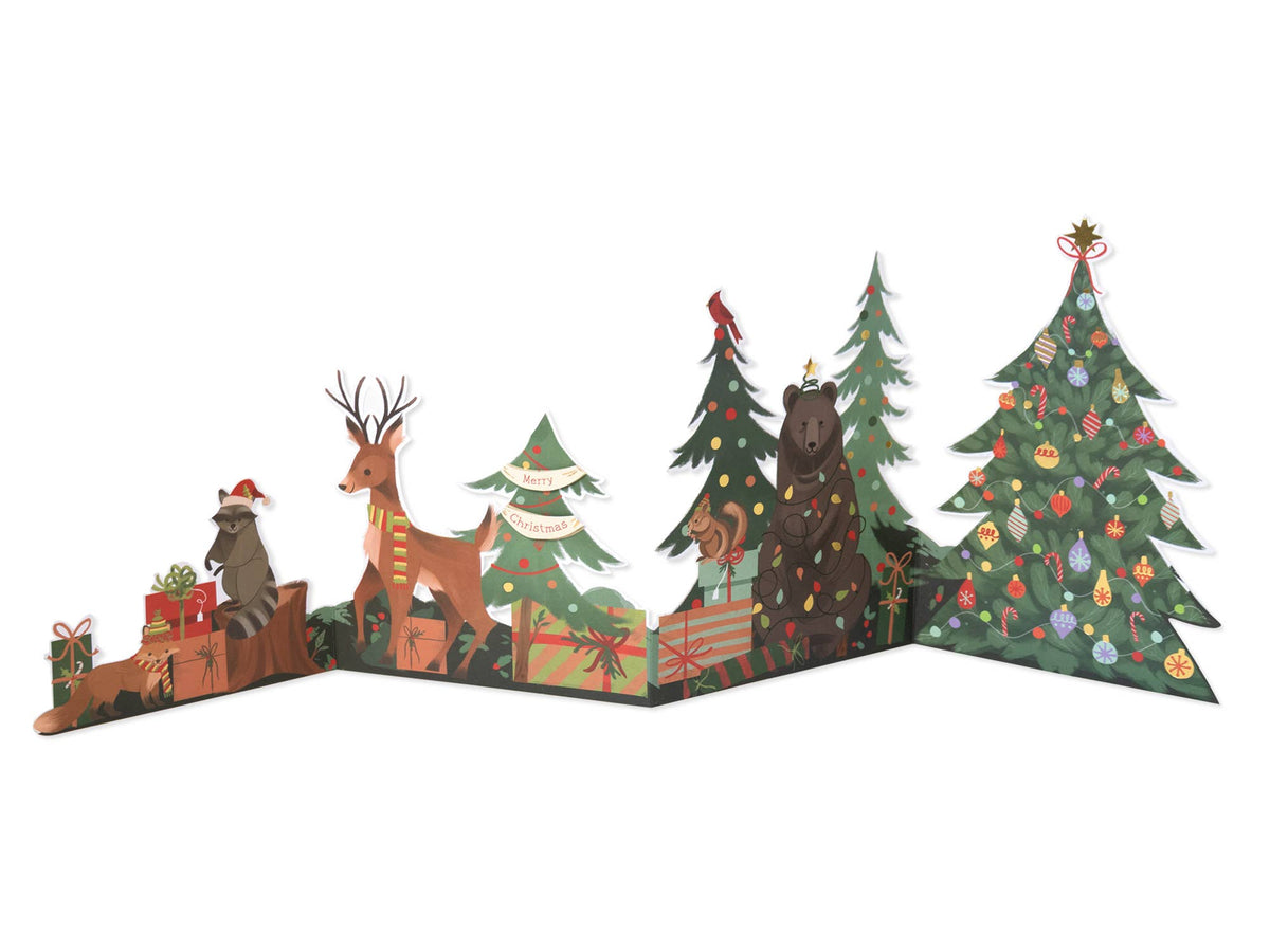 Woodland Animals  Accordion Style Holiday Boxed Cards