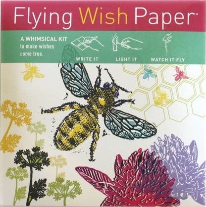 JUST BEE Mini Kit with 15 Wish Papers for Stationery Store - Write, Light, Watch it Fly Whimsical Designs