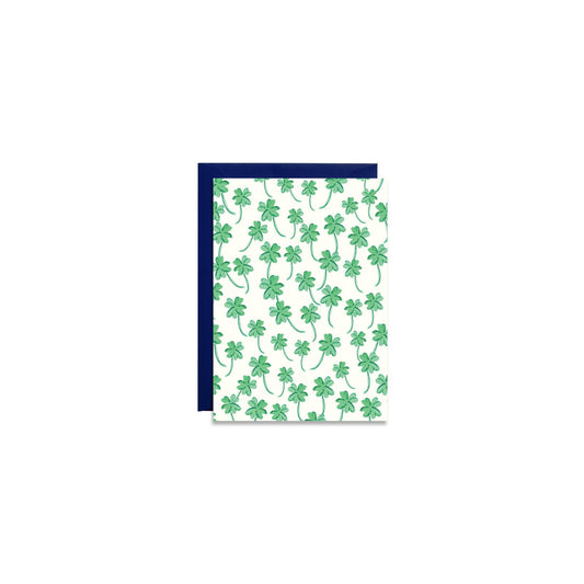 Clovers Petite Card by Mr. Boddington, hand-drawn stationery from NYC. Ideal for gift enclosures. Available in stationery stores.