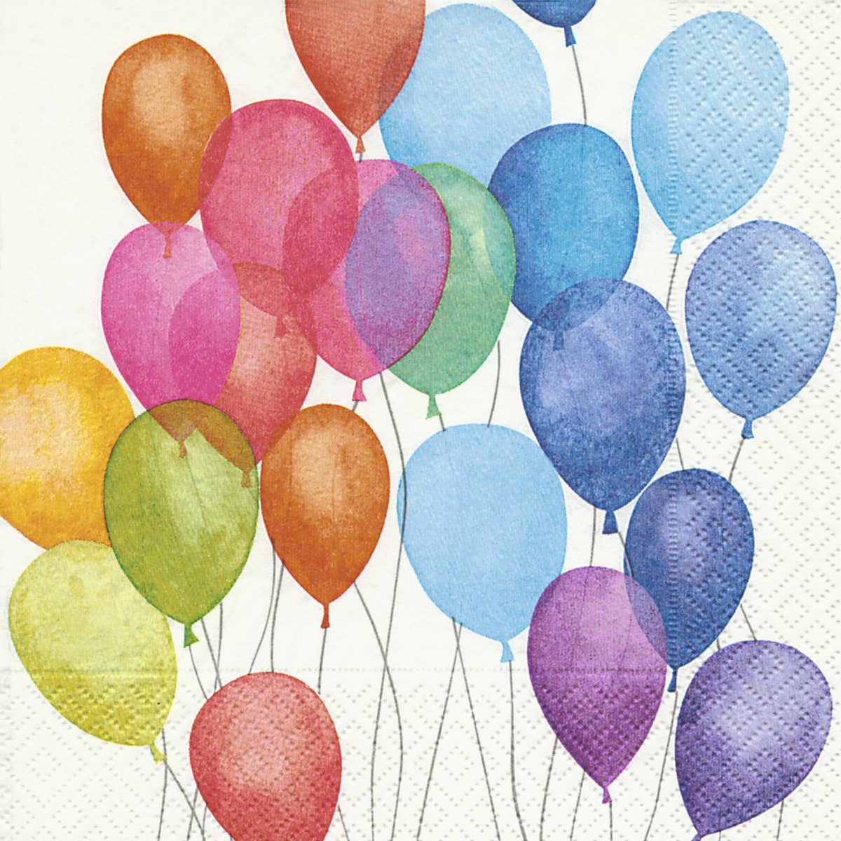 Paper Lunch Napkins Set/20 Bright Balloons