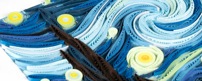 Artist Series - Quilled Starry Night, Van Gogh Greeting Card