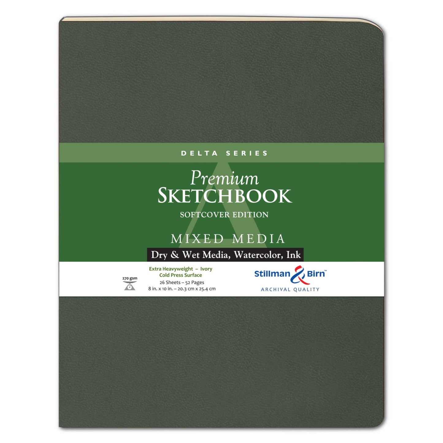 Stillman & Birn Mixed Media Journal Delta Series Ivory - Premium sketchbook for watercolor and ink from stationery store