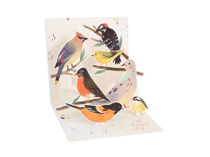 Backyard Birds Pop-up Greeting Card