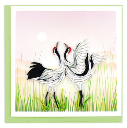 Cranes Everyday Quilled Greeting Card