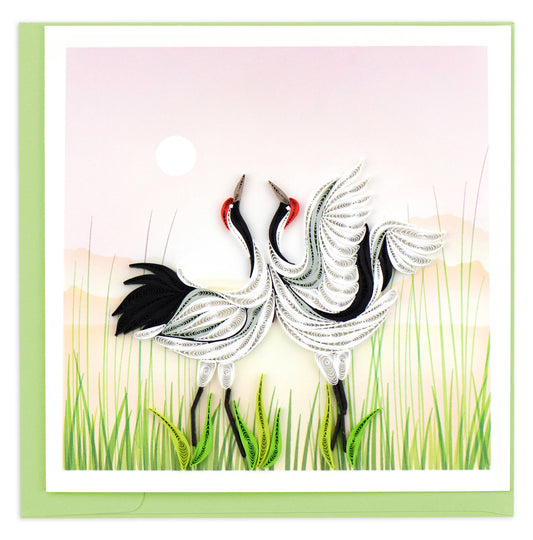Cranes Everyday Quilled Greeting Card