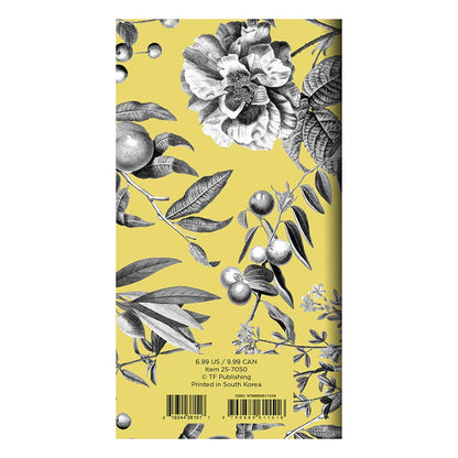 2025-2026 Yellow Botanical Small Monthly Pocket Planner with Floral Cover from Stationery Store