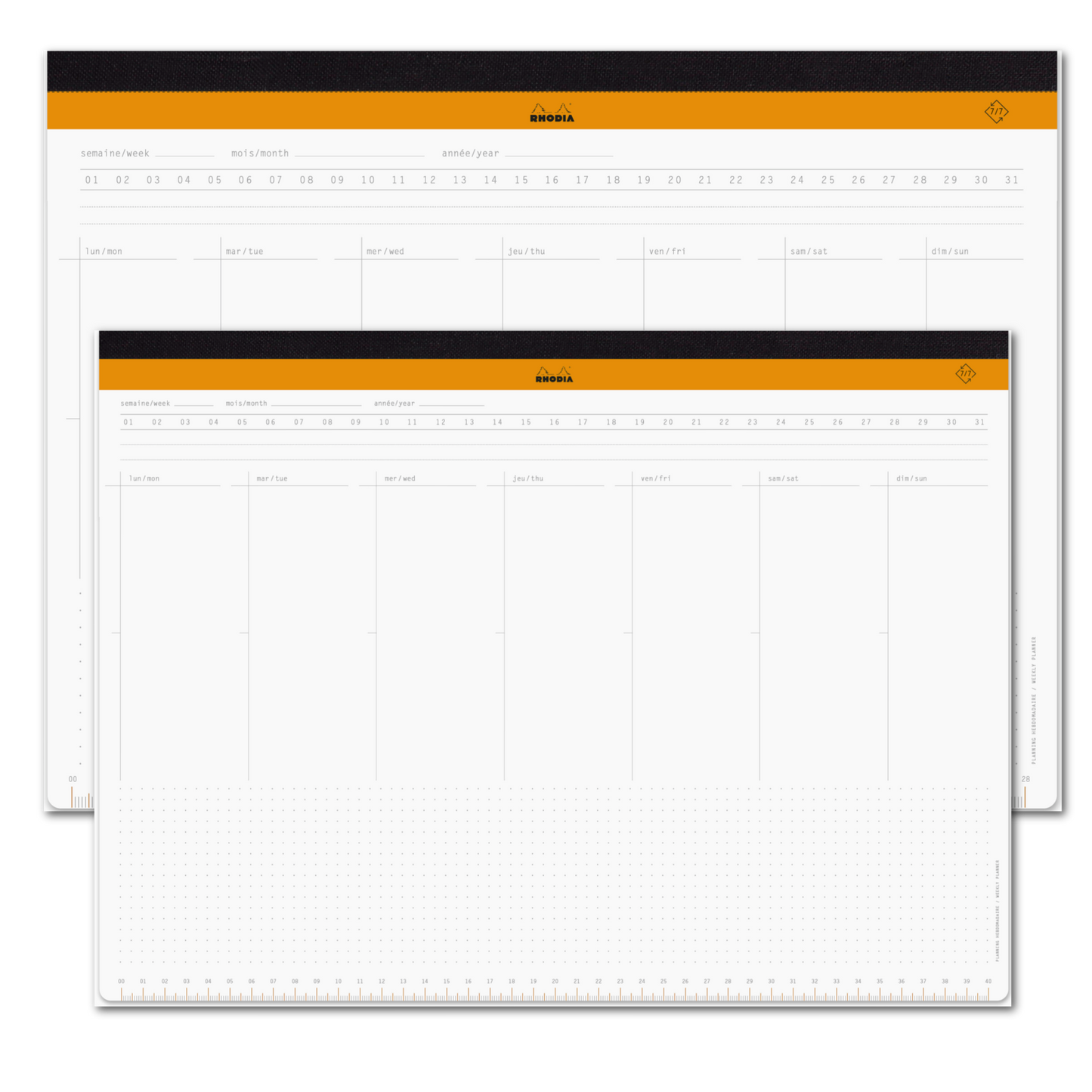 Rhodia Undated Weekly Desk Pad - Two Sizes