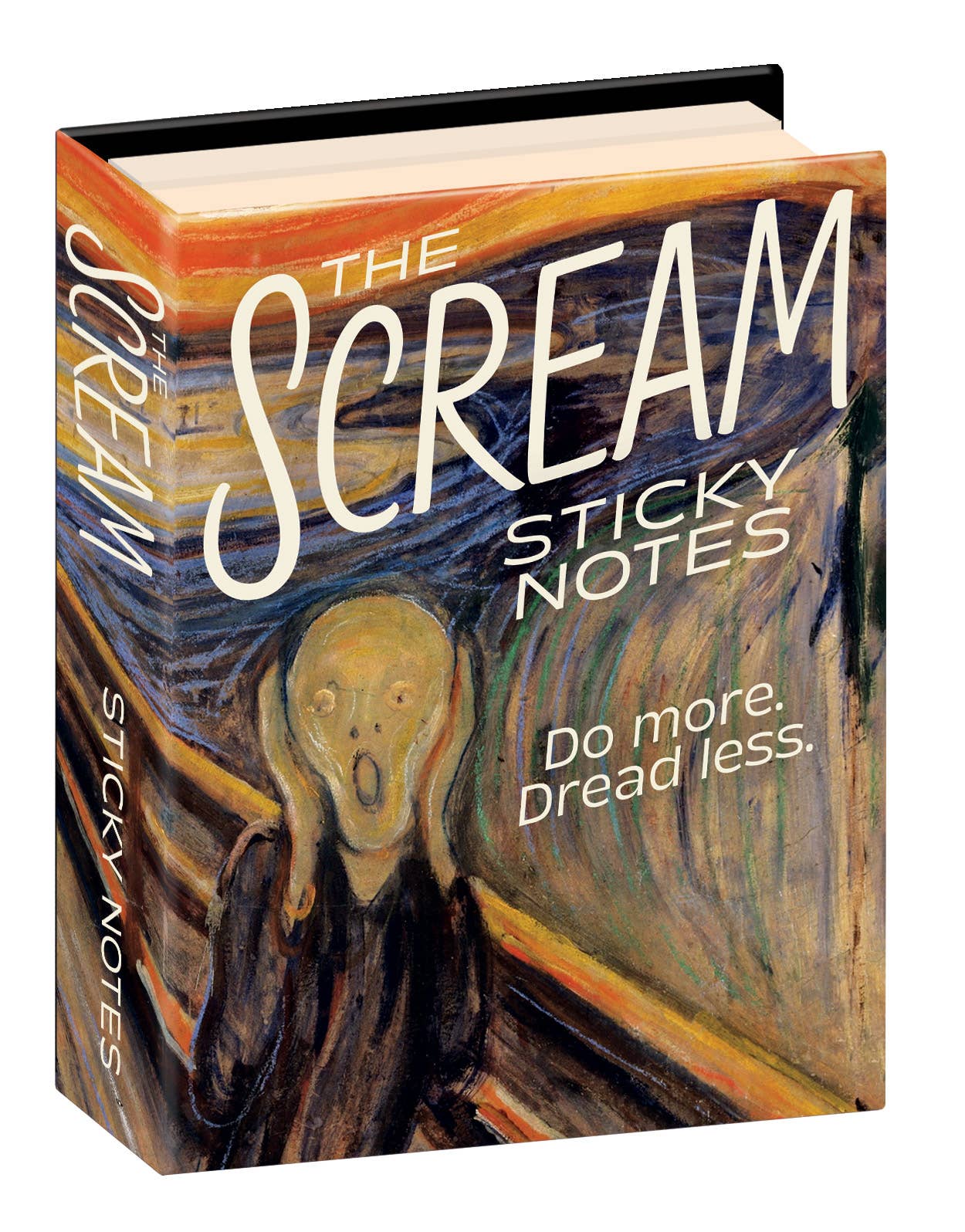 Alt Tag: Scream Sticky Notes booklet with over 300 assorted sizes for productivity, available at stationery stores. Do more, dread less.