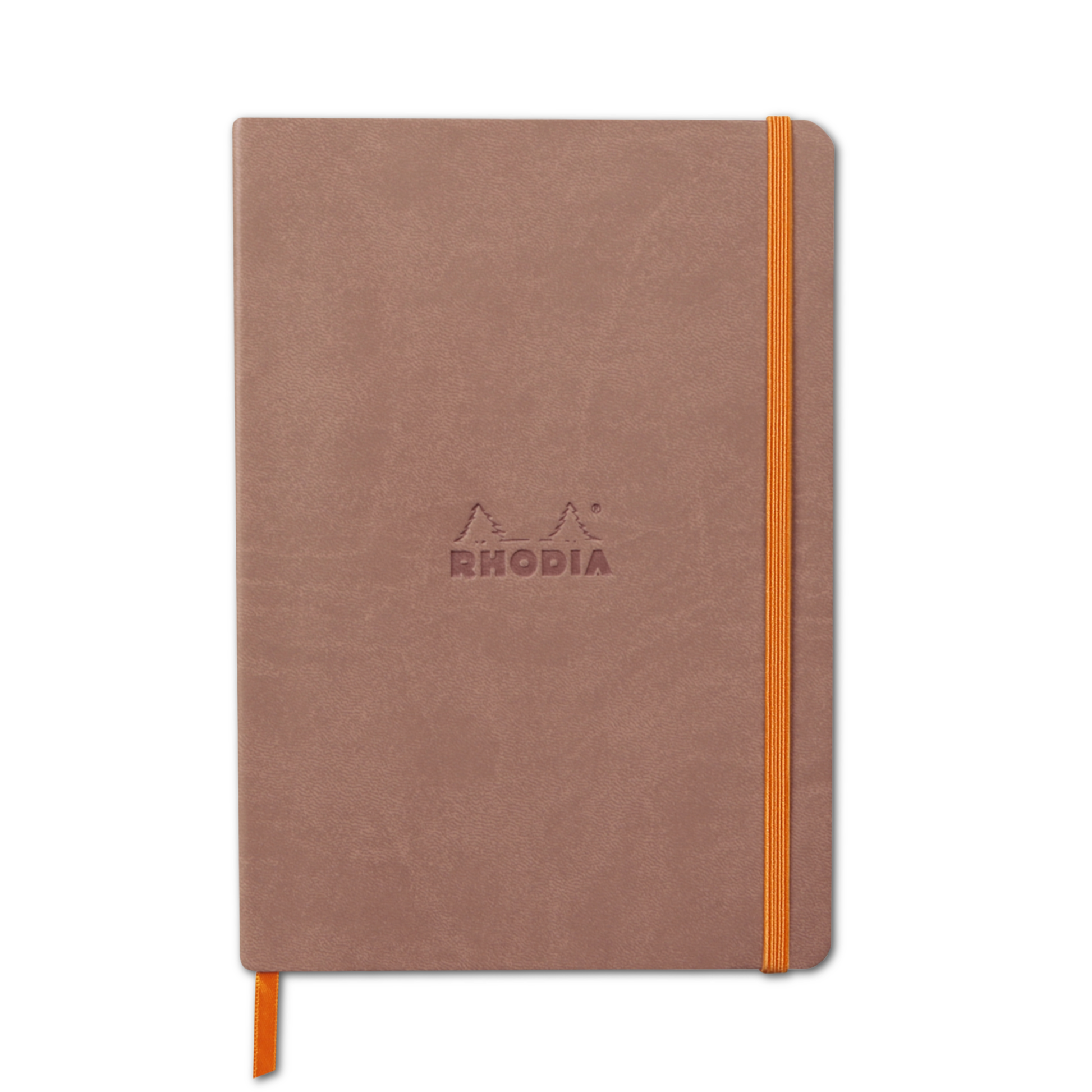 Rhodiarama Softcover Journal A5 with vegan leather cover and elastic closure, available at stationery store. Ideal for bullet journaling.