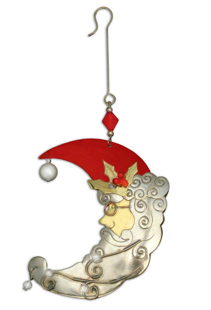 Santa Moon Ornament