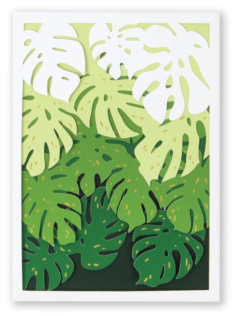 No. 41 Monstera Die-Cut Card