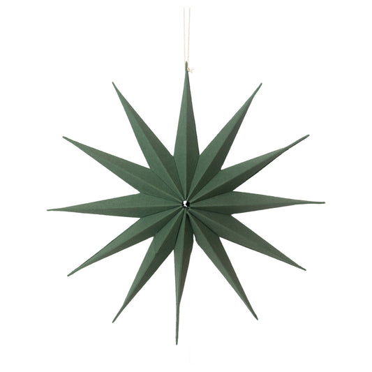 16.5" Dia Felted Star Ornament Green Christmas