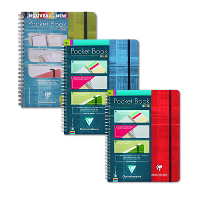 6 x 8.25 Clairefontaine Wirebound Notebook w/Elastic Closure