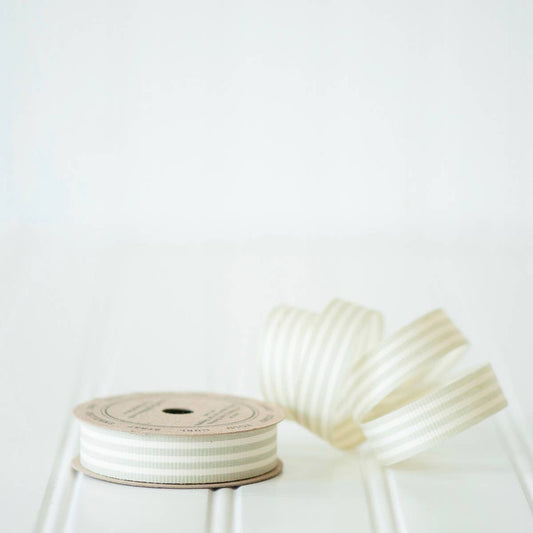 Natural Cotton Curling Ribbon - Stripes & Dots