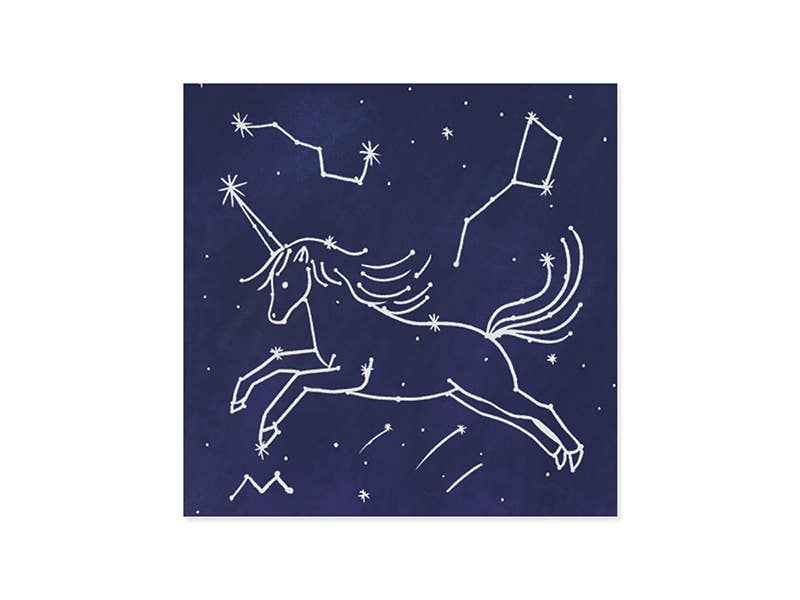 Unicorn Constellation Pop-Up Card showing starry design, ideal for stationery store birthday greetings.