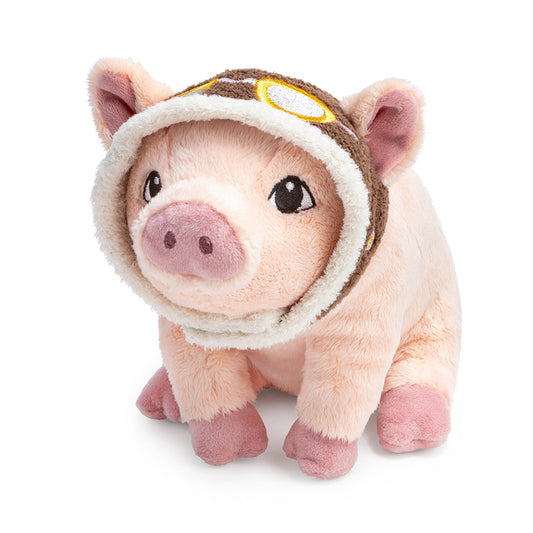 Plush Pig Maybe from stationery store, a unique and high-quality stuffed animal with aviator hat, perfect for collections and gifts.