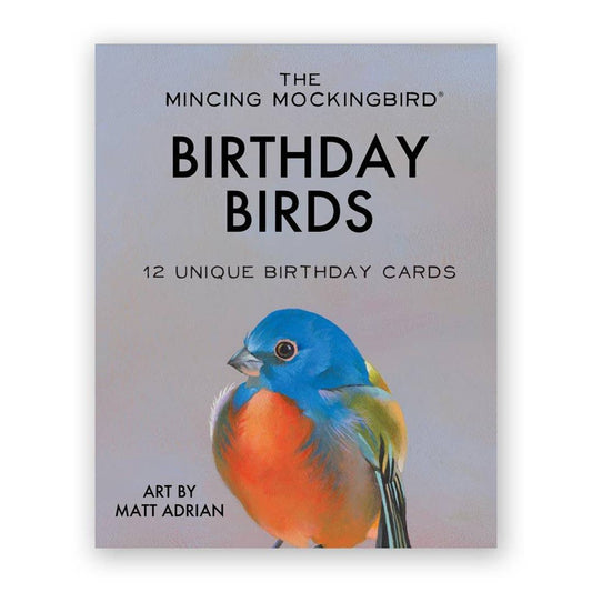 Matt Adrian Bird Birthday Greeting Cards - Box Set of 12