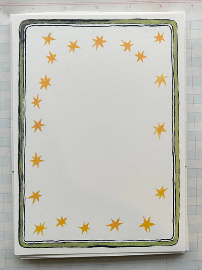 Star & Ribbon Frame Stationery Set