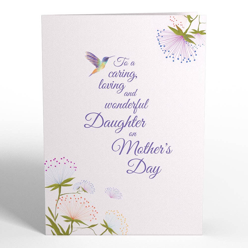 To My Daughter Mother's Day Hummingbird Card, 5x7, with floral design, available at stationery store