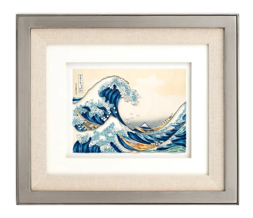 Artist Series - Quilled Great Wave, Hokusai Greeting Card